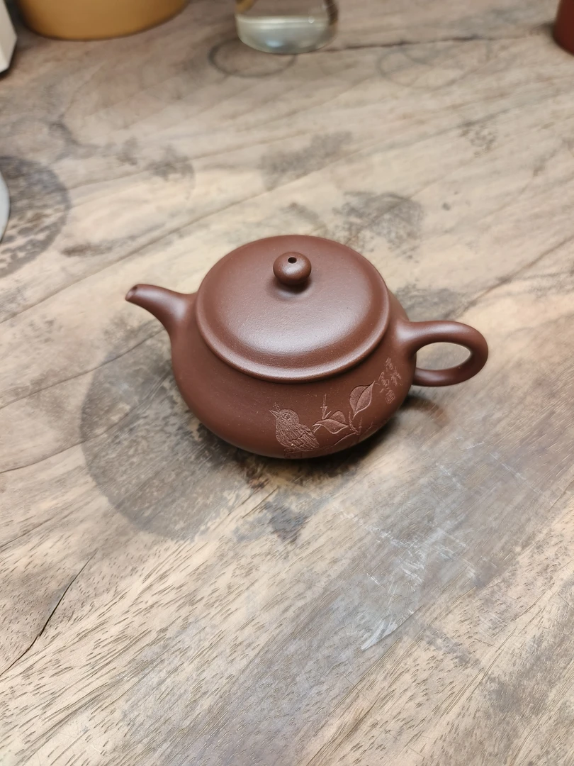 《明炉》壶原矿底槽清200cc双国工刘卫红手工制作潘雪锋全手工刻绘