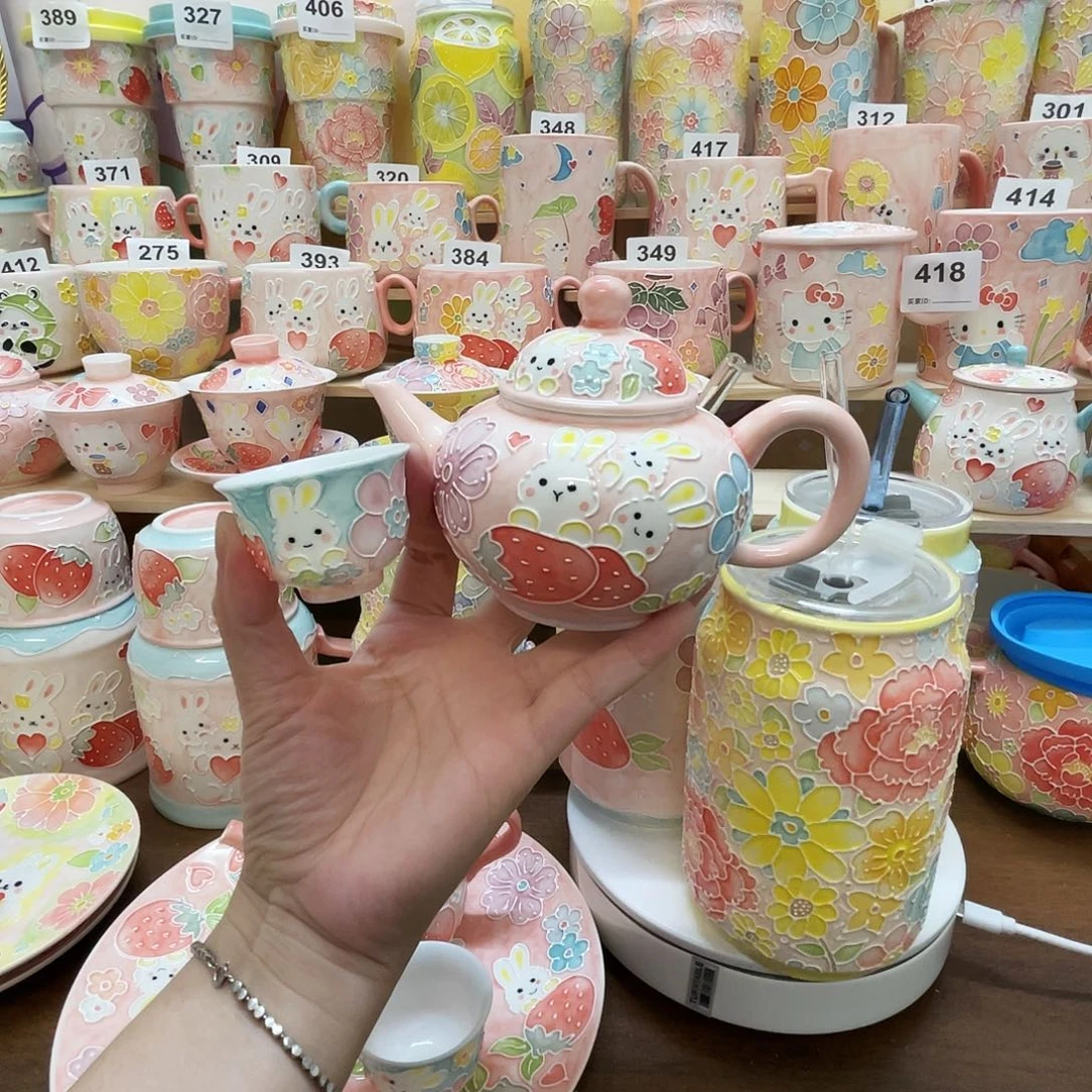 瓷片玉泥茶壶套装10号号号号