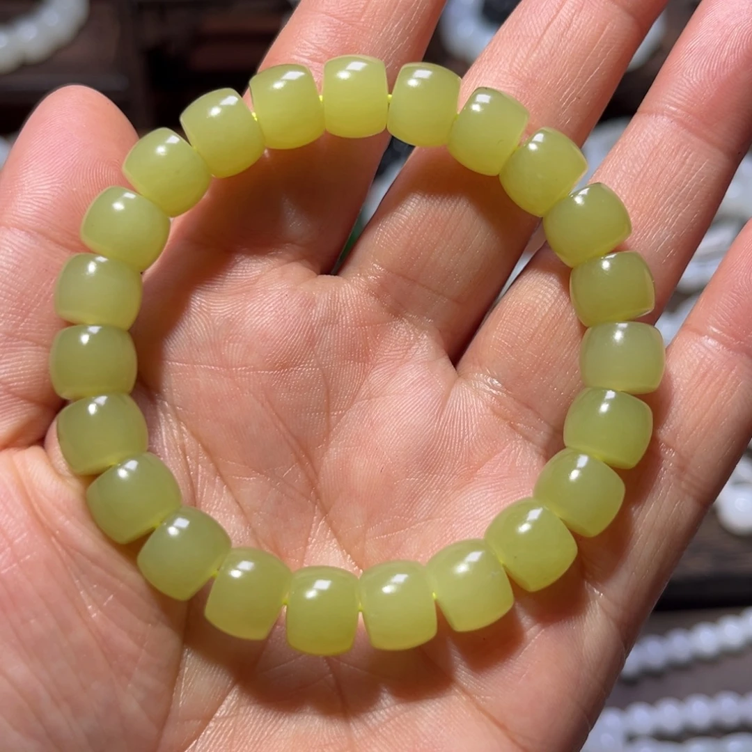 清***雅和田玉未镶嵌手链