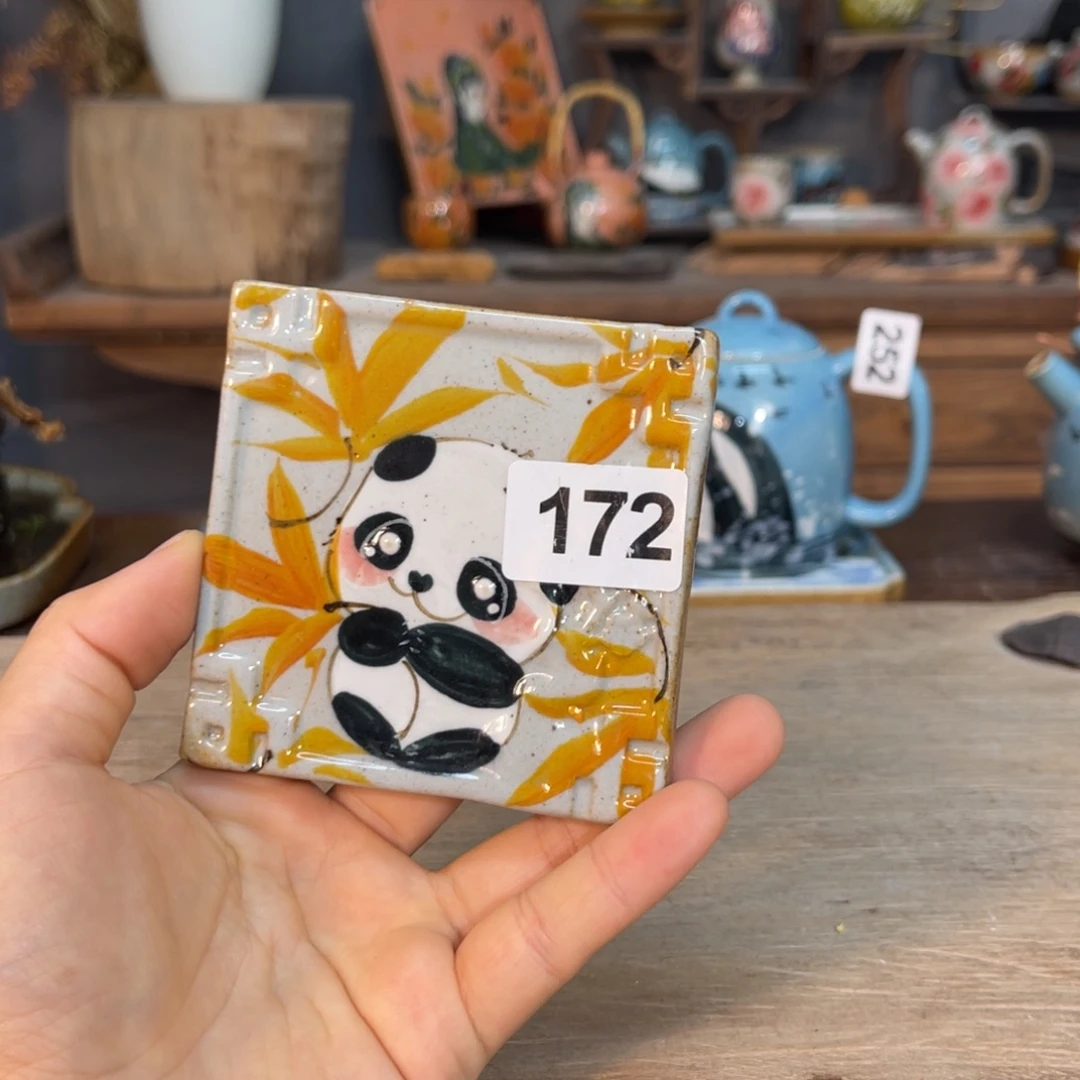 壶素浅陶瓷手工手绘