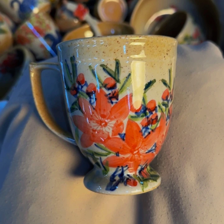 瓷片手工手绘细微不一样