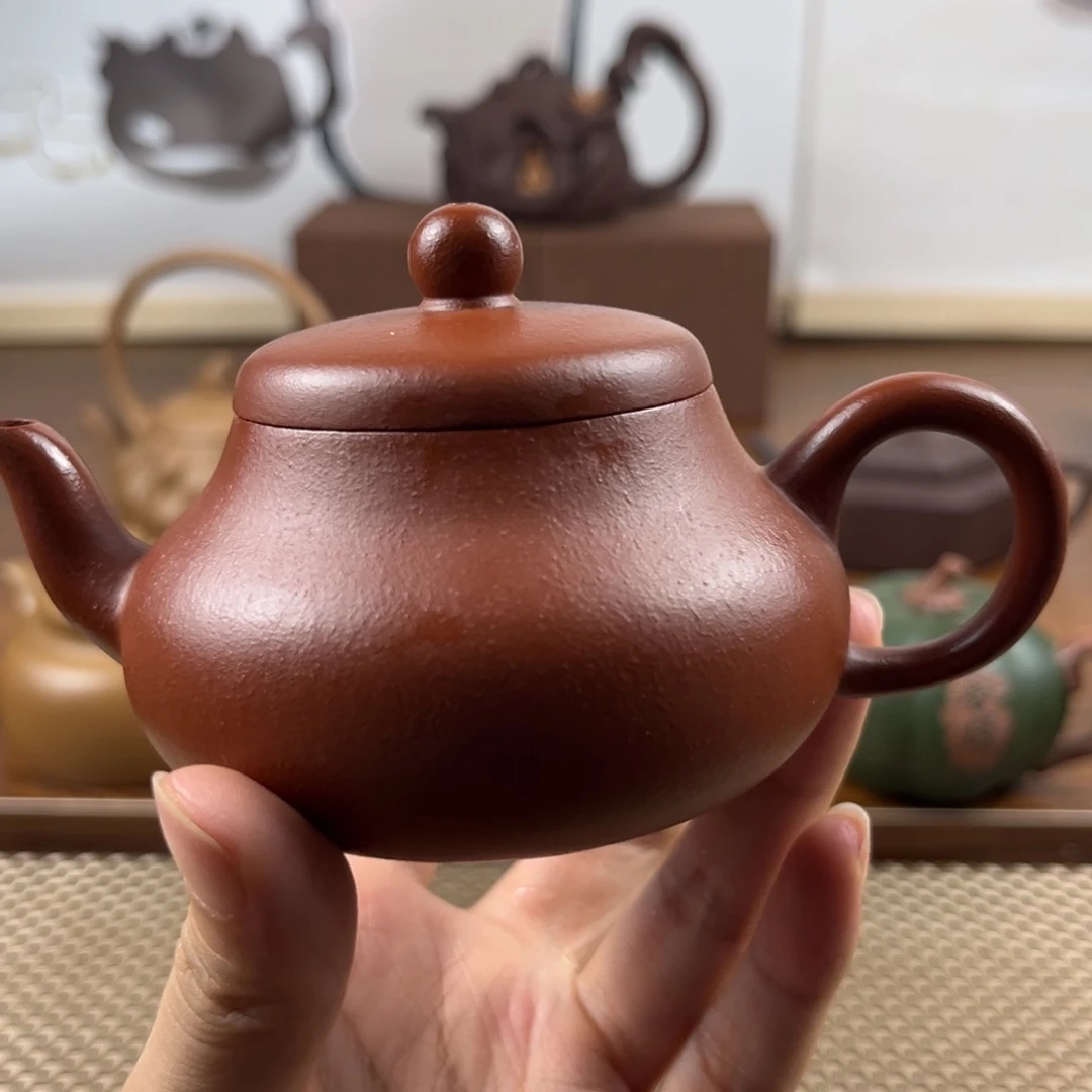 茶壶紫砂小红泥半手140c晃盖