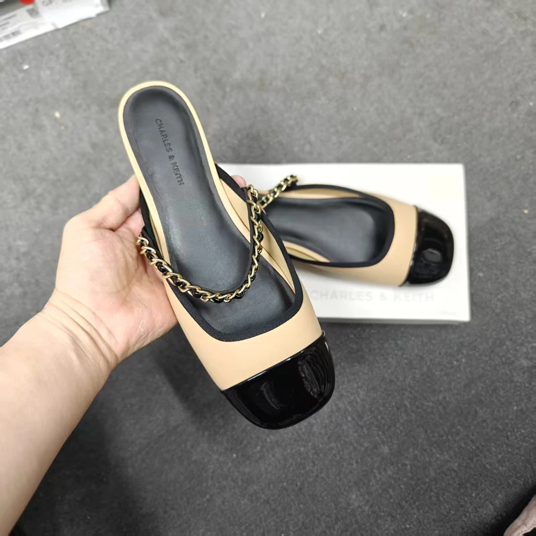 CHARLES&KEITH夏季女鞋时尚平底拖鞋单鞋女GP-051