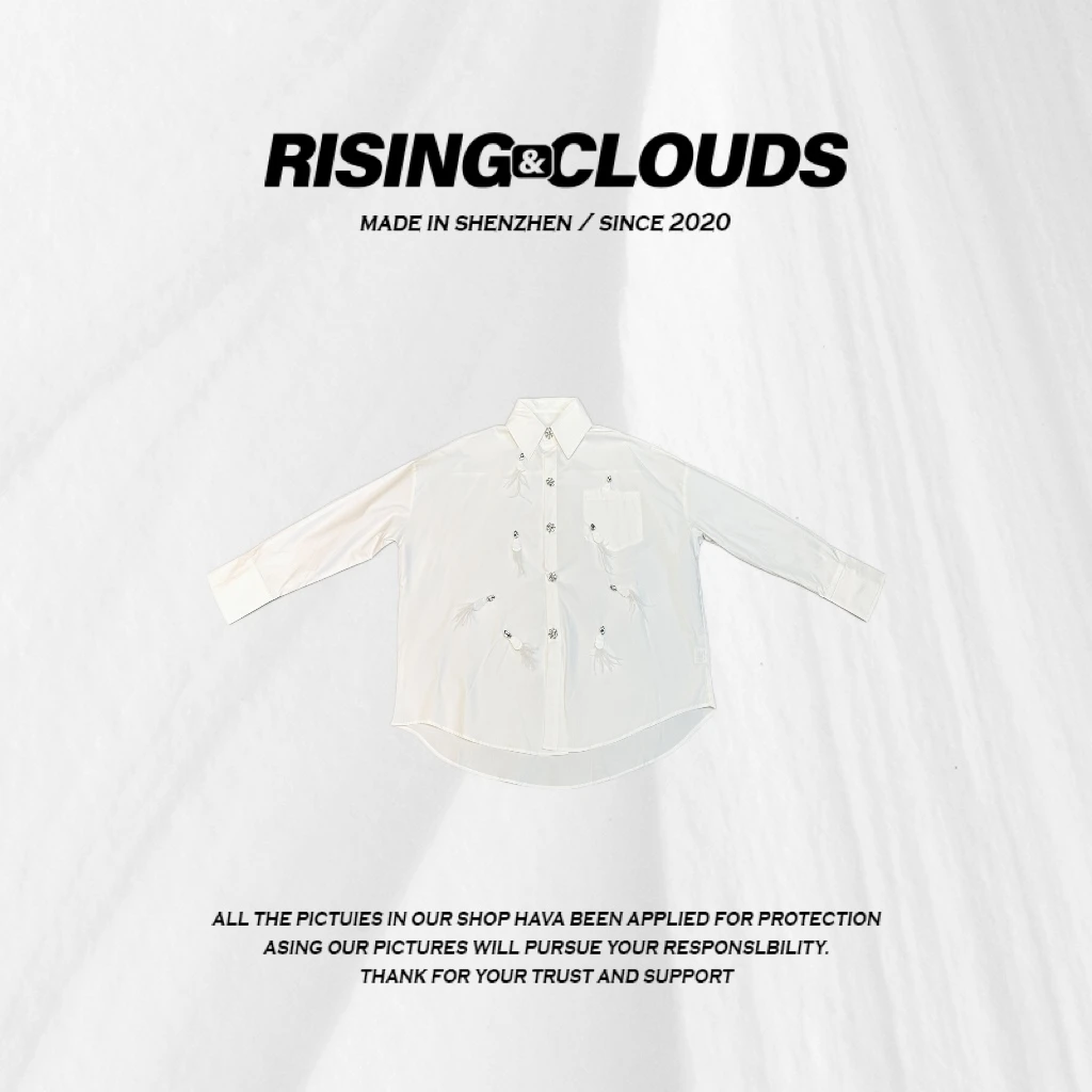 【小法】显瘦舒适百搭早春钉珠片衬衫020172GT