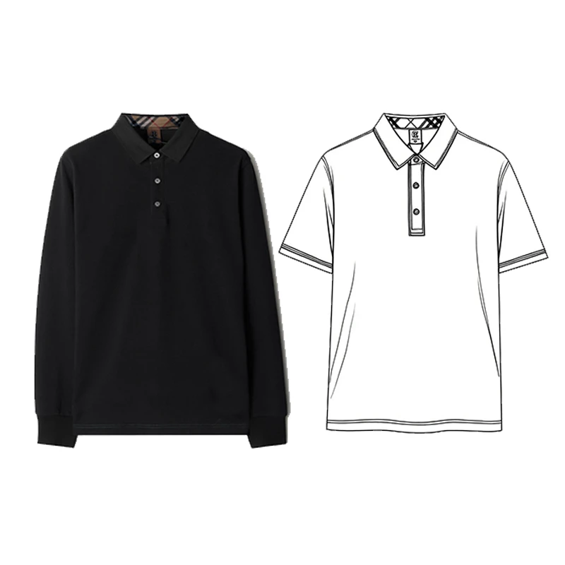 【长袖/短袖】格子Polo衫轻奢翻领衫凉感polo透气经典净版上衣