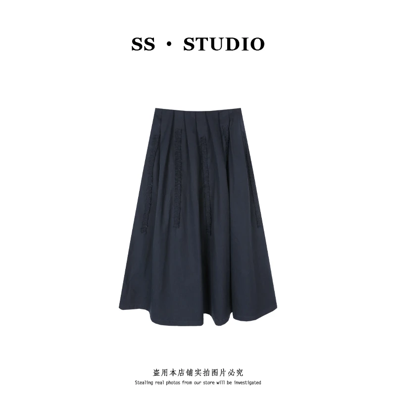 【SUSU】显瘦气质高腰休闲百搭夏季半身裙（拉链款）SS-5416