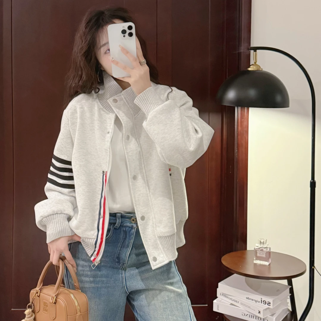 【欧若风】2025早春外套新款卫衣宽松立领开衫百搭慵懒风韩版上衣