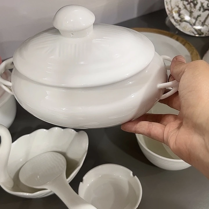 瓷片微瑕骨瓷佛跳墙炖盅一个