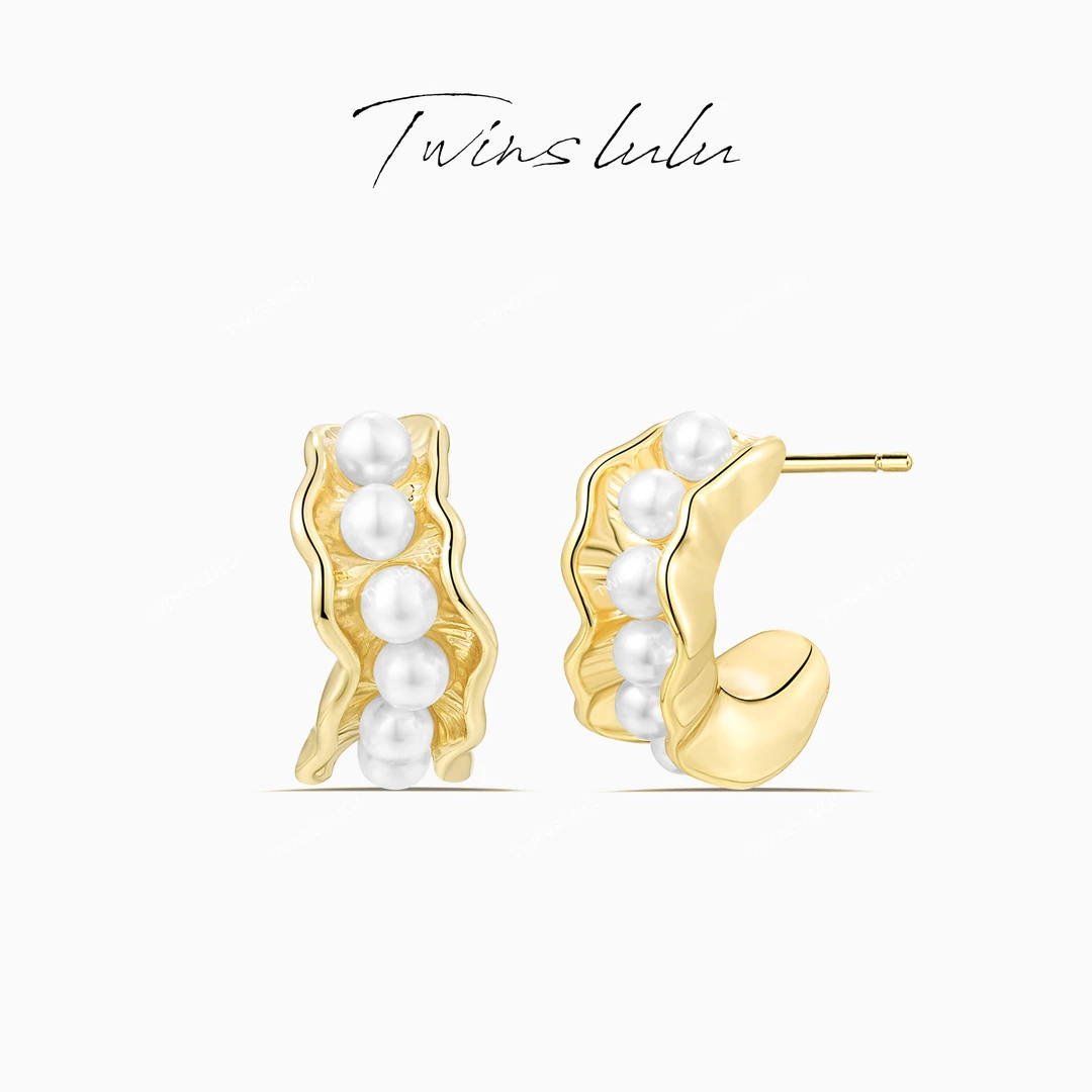 TWINS LULU 流光风 秋上新 小众设计气质珠珠耳环TSL1355