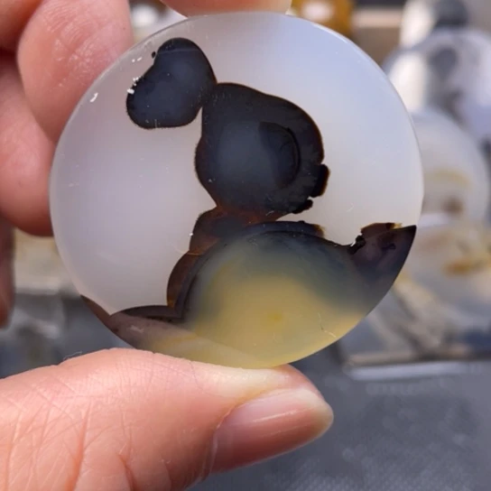 玛瑙/玉髓吊坠(不含链)未镶嵌军*