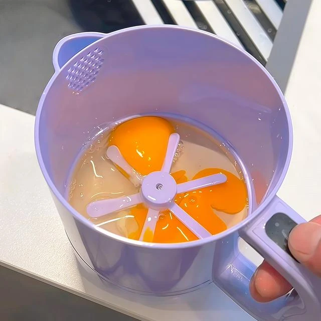 厨房电动打蛋器家用小型多功能自动搅蛋杯淘米豆浆鸡蛋浮沫过滤杯