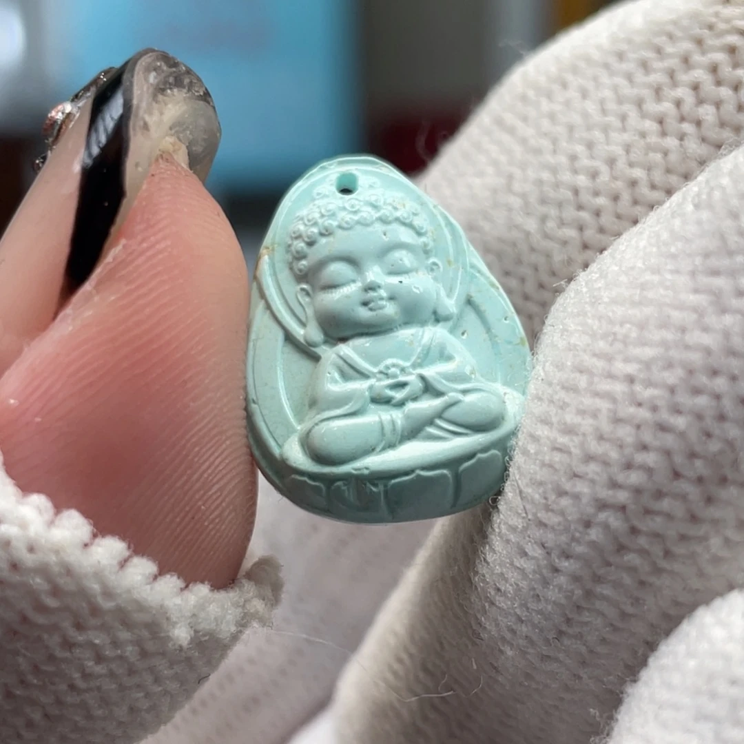 绿松石未镶嵌挂件