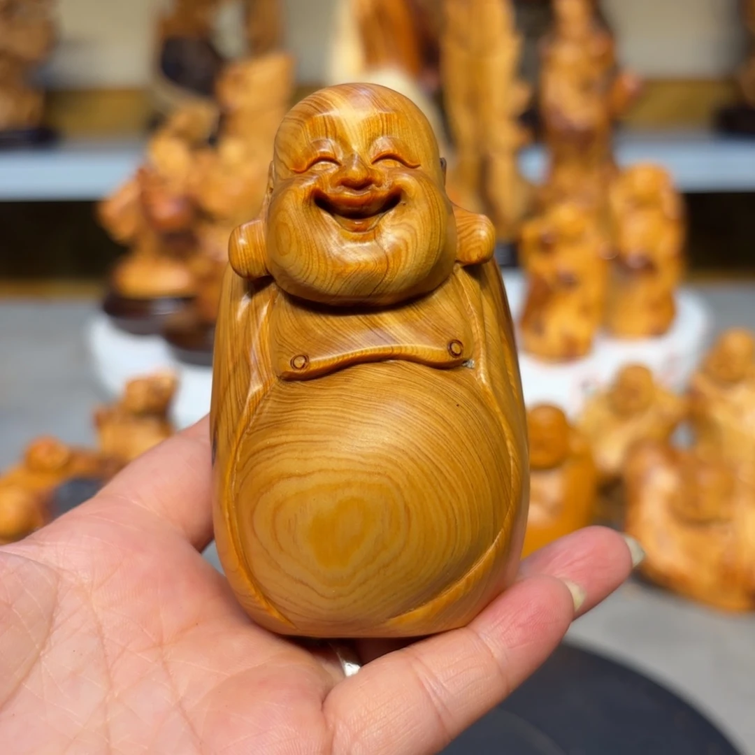 木太行崖柏弥勒佛