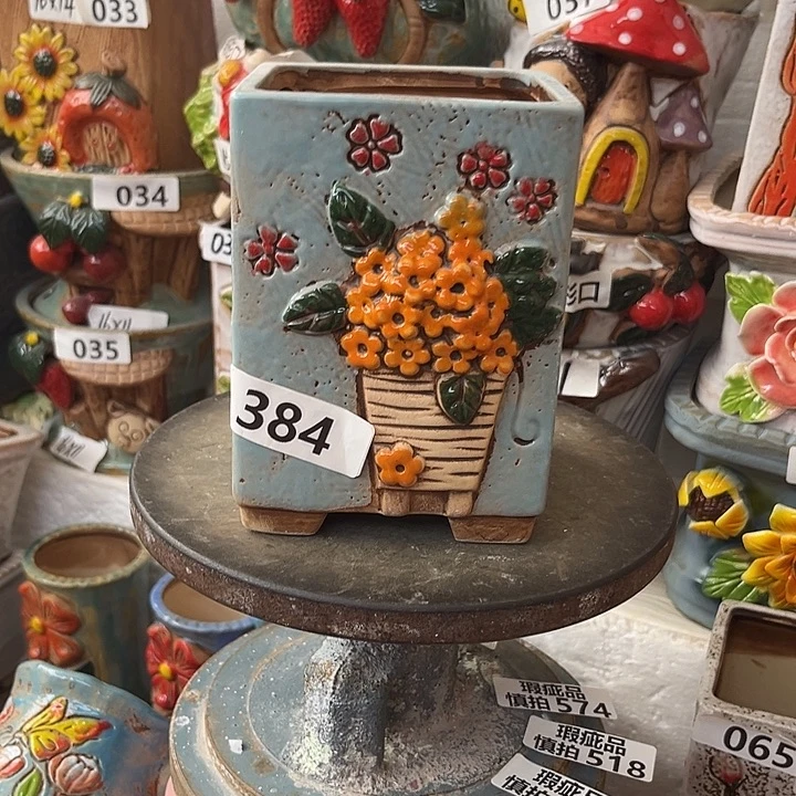 粗陶材质多肉花盆