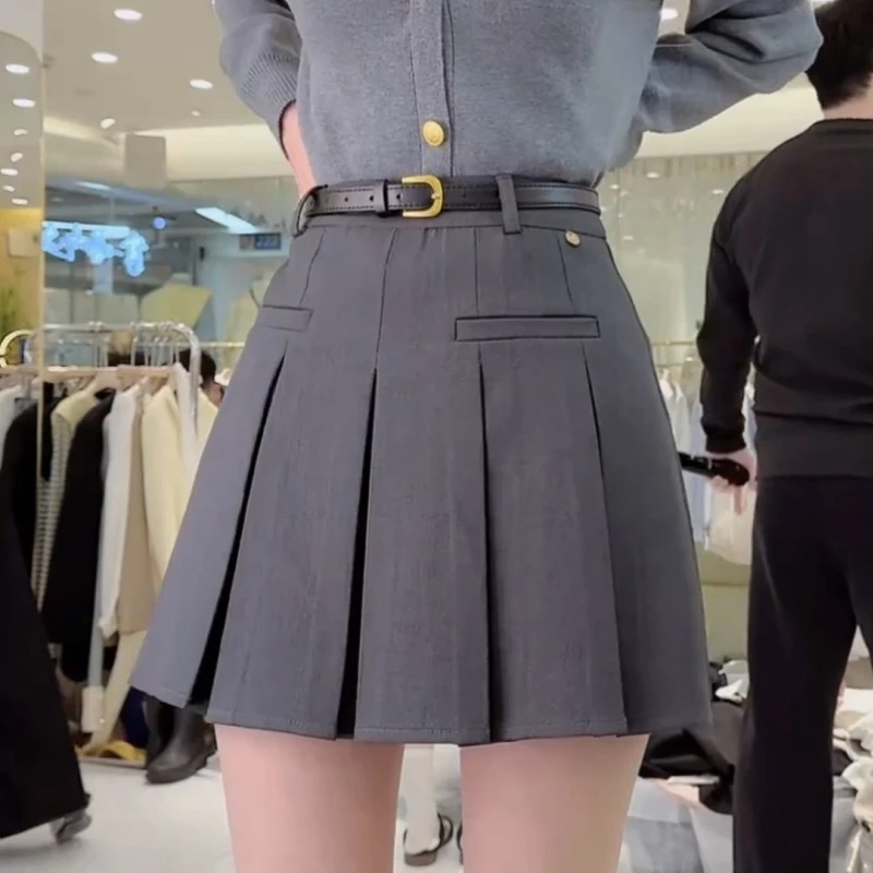 2025春季新款韩系时尚显瘦百搭A字短裙LK2501478