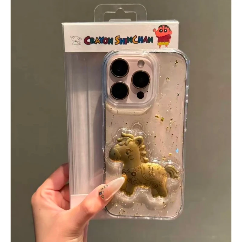 奥菲顿滴胶金箔马上有钱适用苹果17pro/16手机壳iPhone15/14/13套