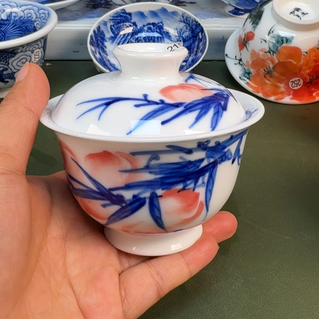 陶景德镇纯手绘茶具圆圆215