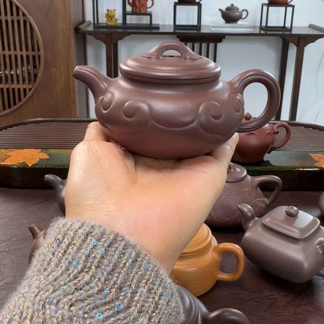 沧***海紫砂茶壶紫泥仿古如意