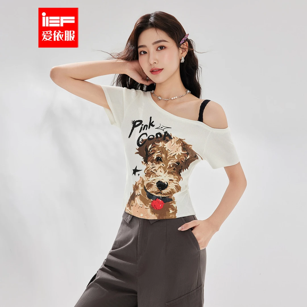 IEF/爱依服2025夏季新款美式潮酷街头辣妹设计感百搭上衣