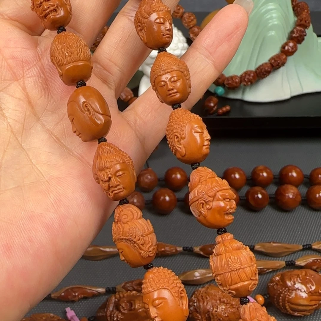 手串橄榄核水晶核万佛朝宗