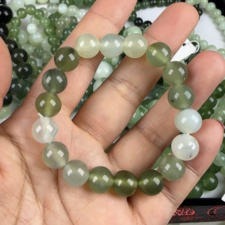 蛇纹石玉未镶嵌手链