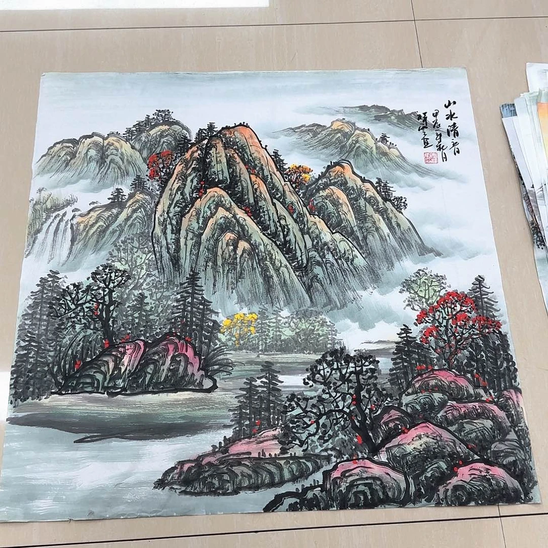 国画国画作品展。国画