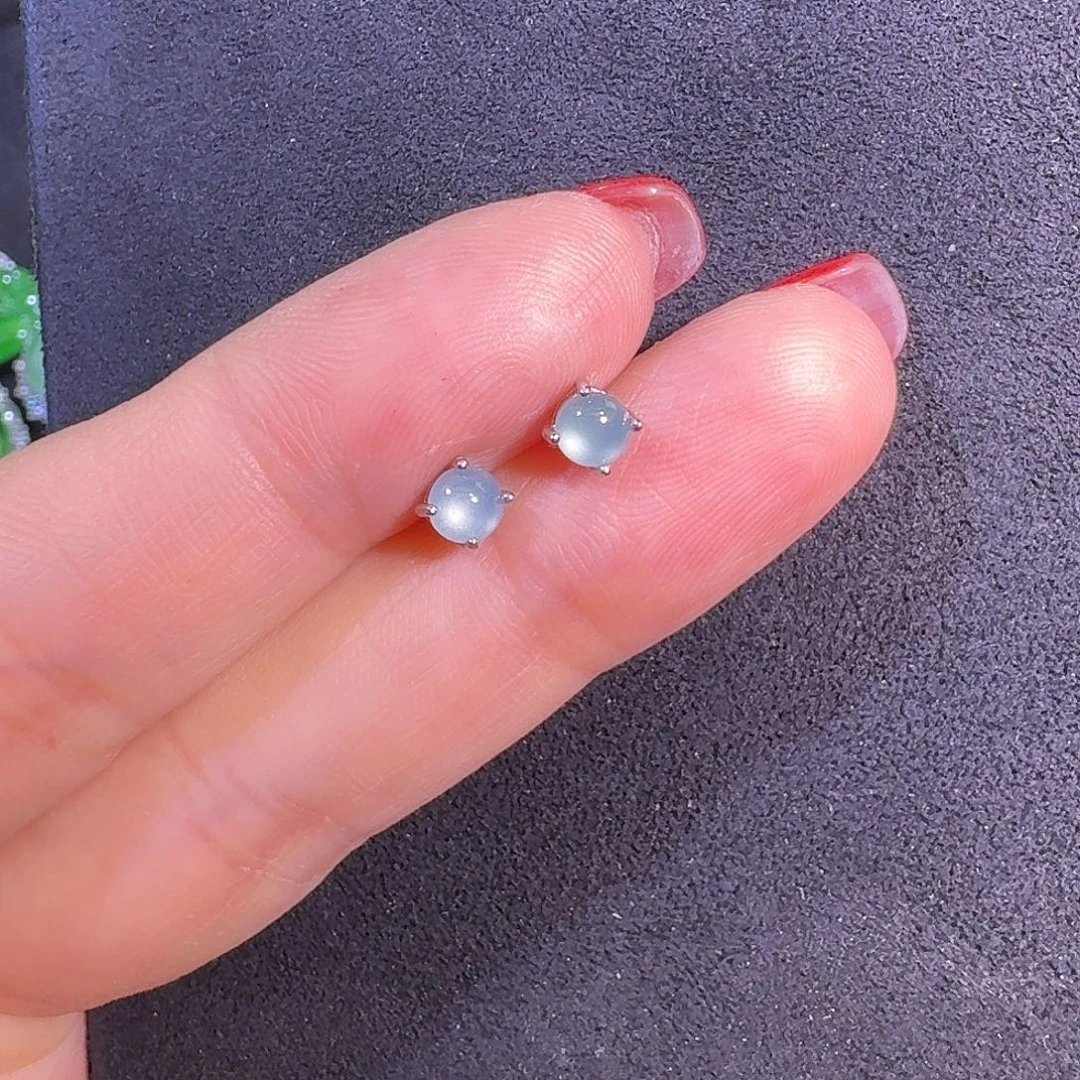 翡翠未镶嵌耳饰耳钉