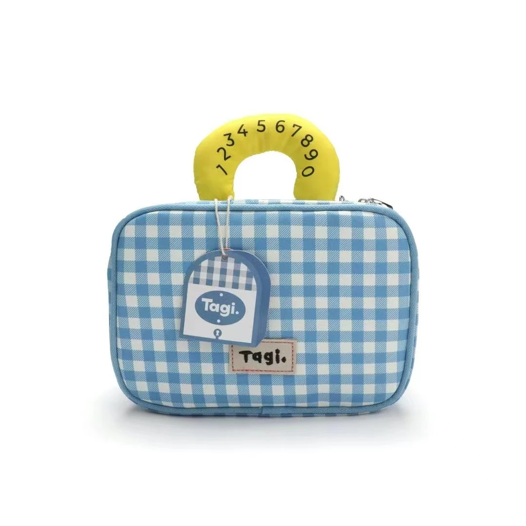 Ta 蓝白格子洗漱包【自制】