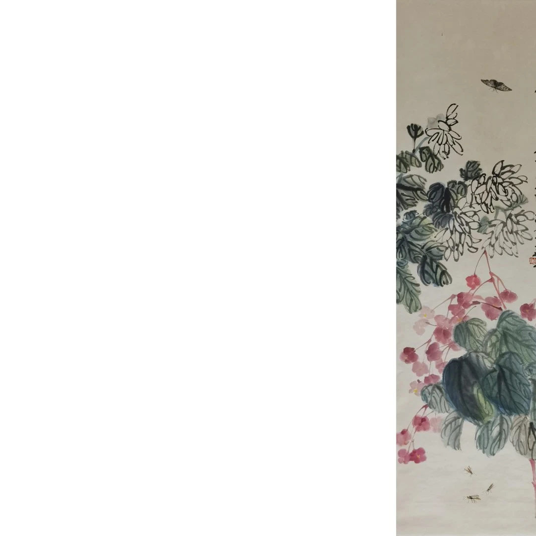 【辽拍】V250709-2-446《花卉》（4.9平尺) 纸本镜片