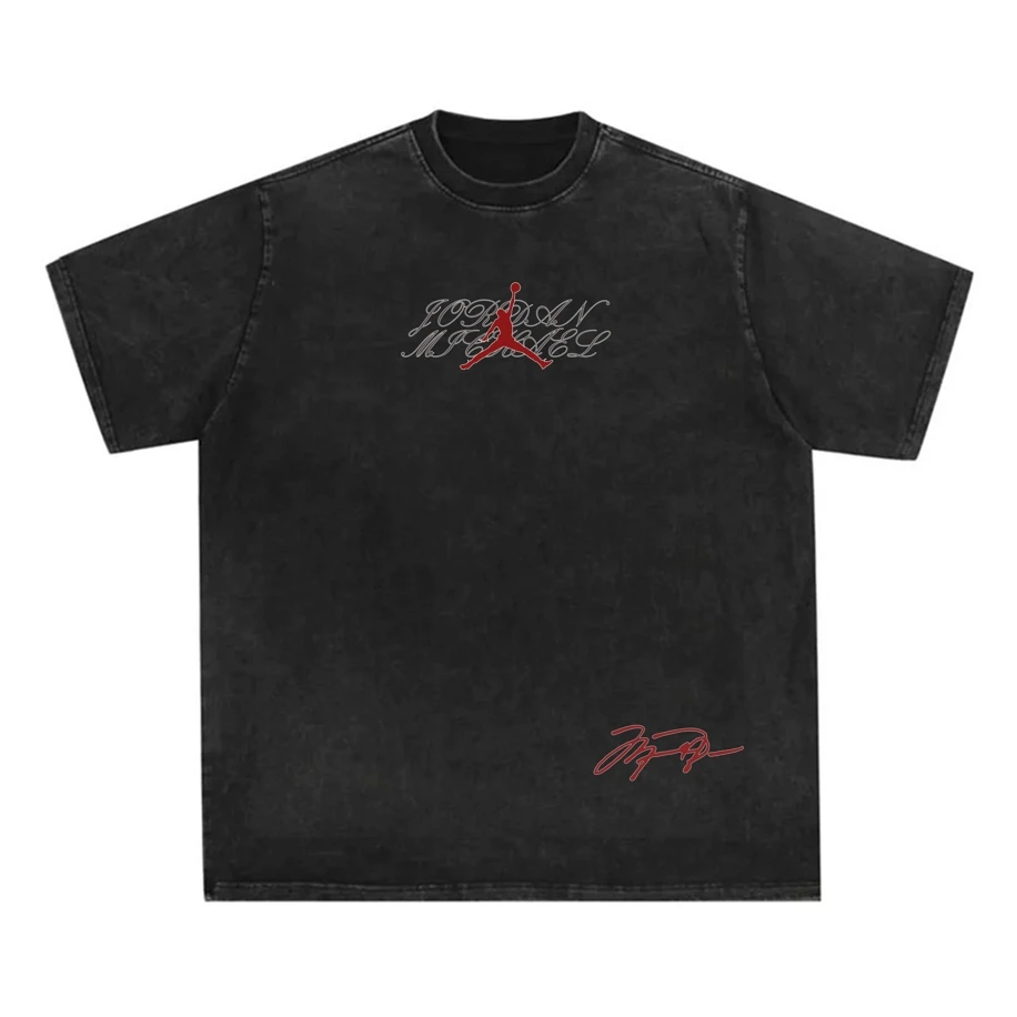 WHC篮球之神23号乔丹数字美式青少年篮球运动休闲投篮服纯棉短袖