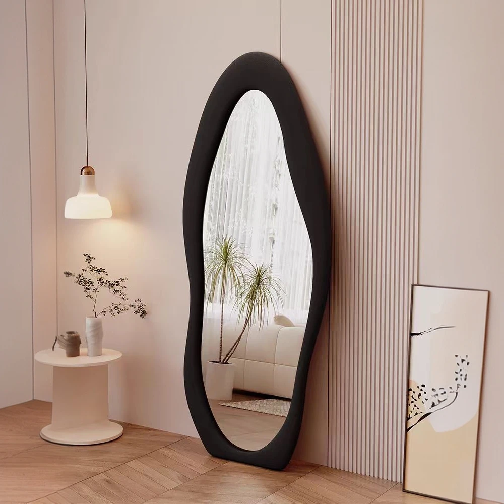 全身镜卧室镜异形镜子云朵落地镜不规则全身镜服装店家用装饰镜子