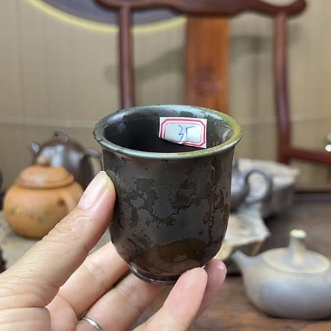 戬谷龙窑柴烧杯35
