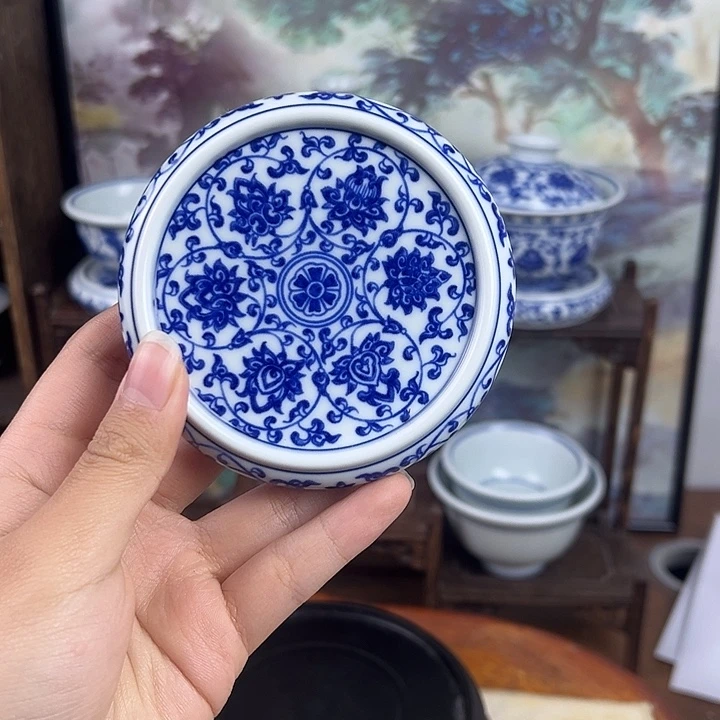 其他陶缠枝莲盖置