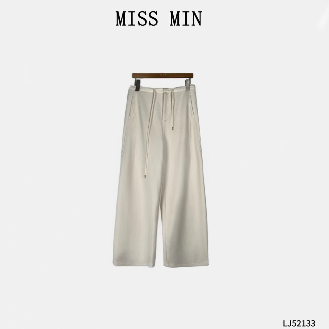 MISS MIN【暖意】绵羊毛+莱赛尔弯刀羊毛裤设计宽松长裤LJ52133