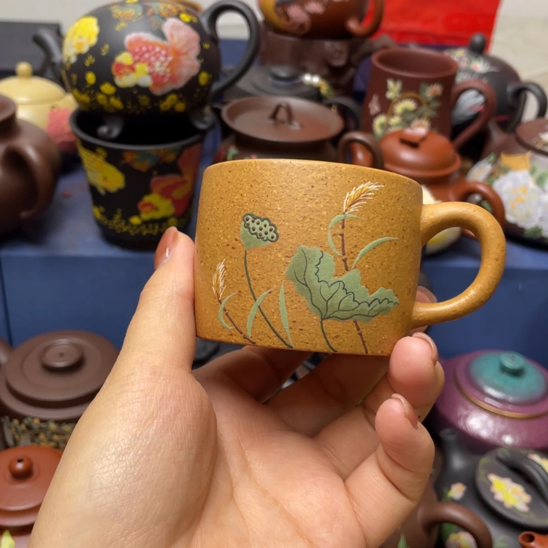 茶杯红泥紫砂主人杯100cc