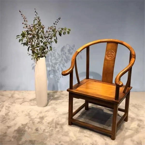 【黄檀绿心檀圈椅】加粗加厚 新中式太师椅茶桌椅靠背椅围椅（包邮）