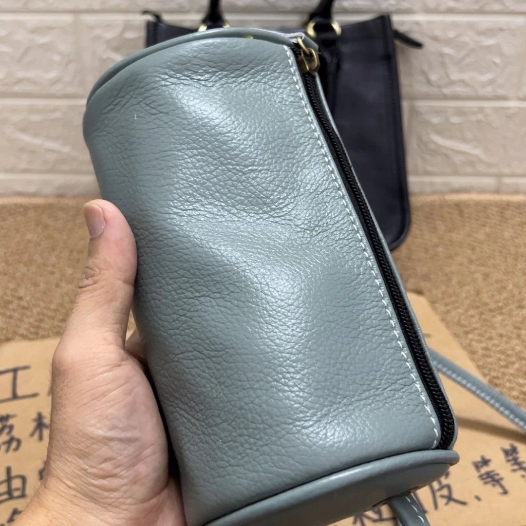 【闪购商品】头层牛皮浅灰