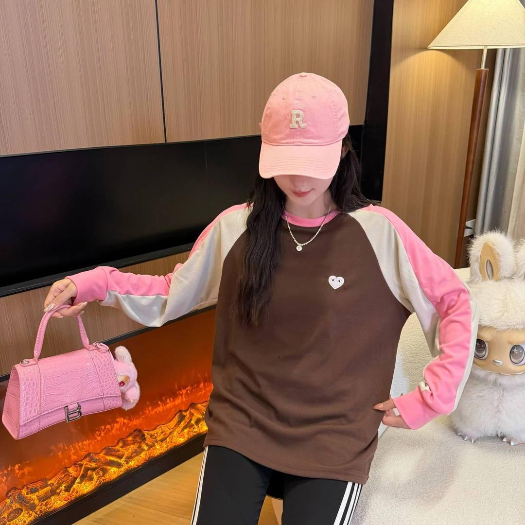 德绒【心动际遇】冬季时尚休闲宽松百搭圆领套头德绒打底T恤09-1