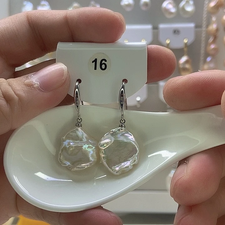 包***菜颈饰银S925镶嵌淡水珍珠16