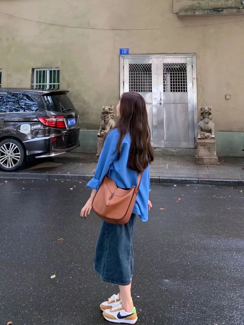 99新 LOEWE/罗意威 Hammock焦糖色吊床包