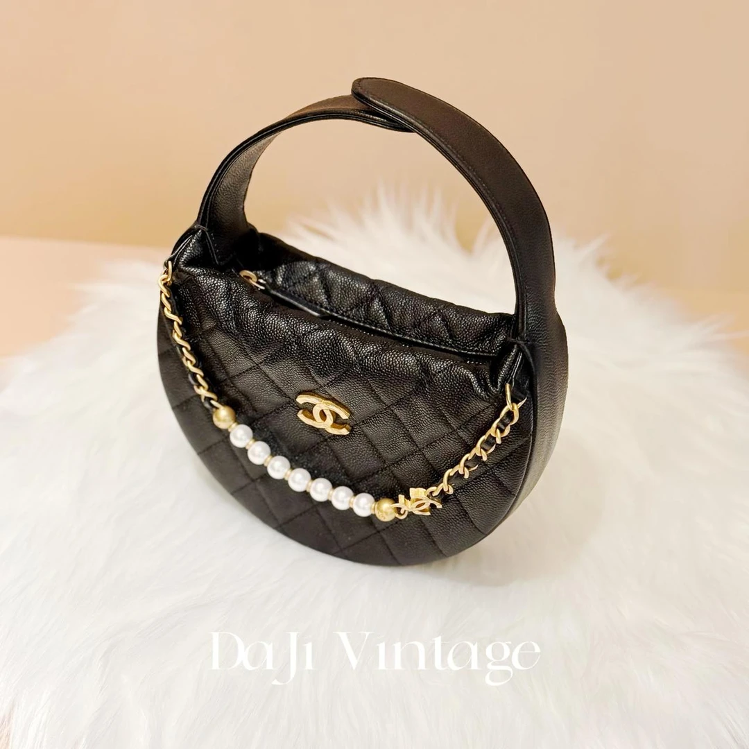 99新 Chanel/香奈儿 大吉中古/Chanel香奈儿25S呼啦圈珍珠mini