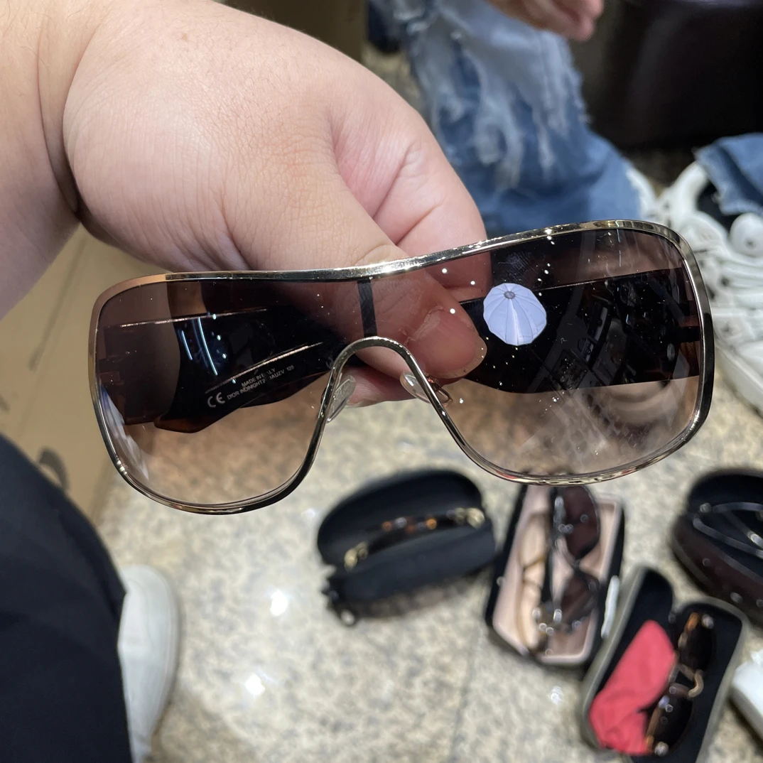 95新 Chanel/香奈儿 夏七中古/迪奥方糖钻扣眼镜