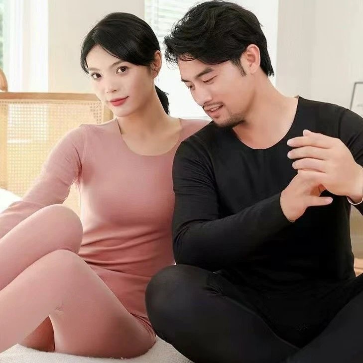 SC24062男士冬季舒适亲肤保暖羊绒混纺贴身弹力打底保暖套装