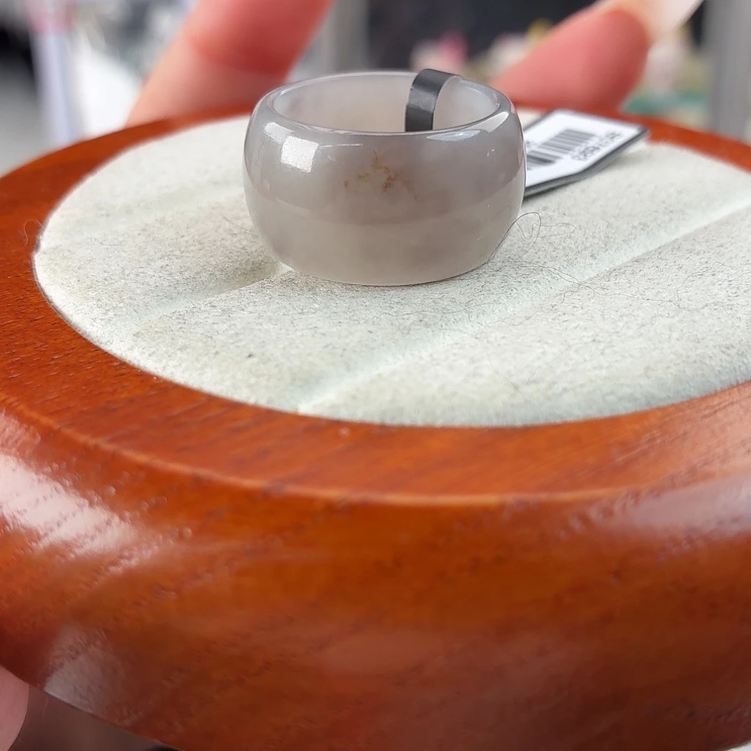 和田玉未镶嵌戒指r51飘糖葡萄紫轮胎18.1