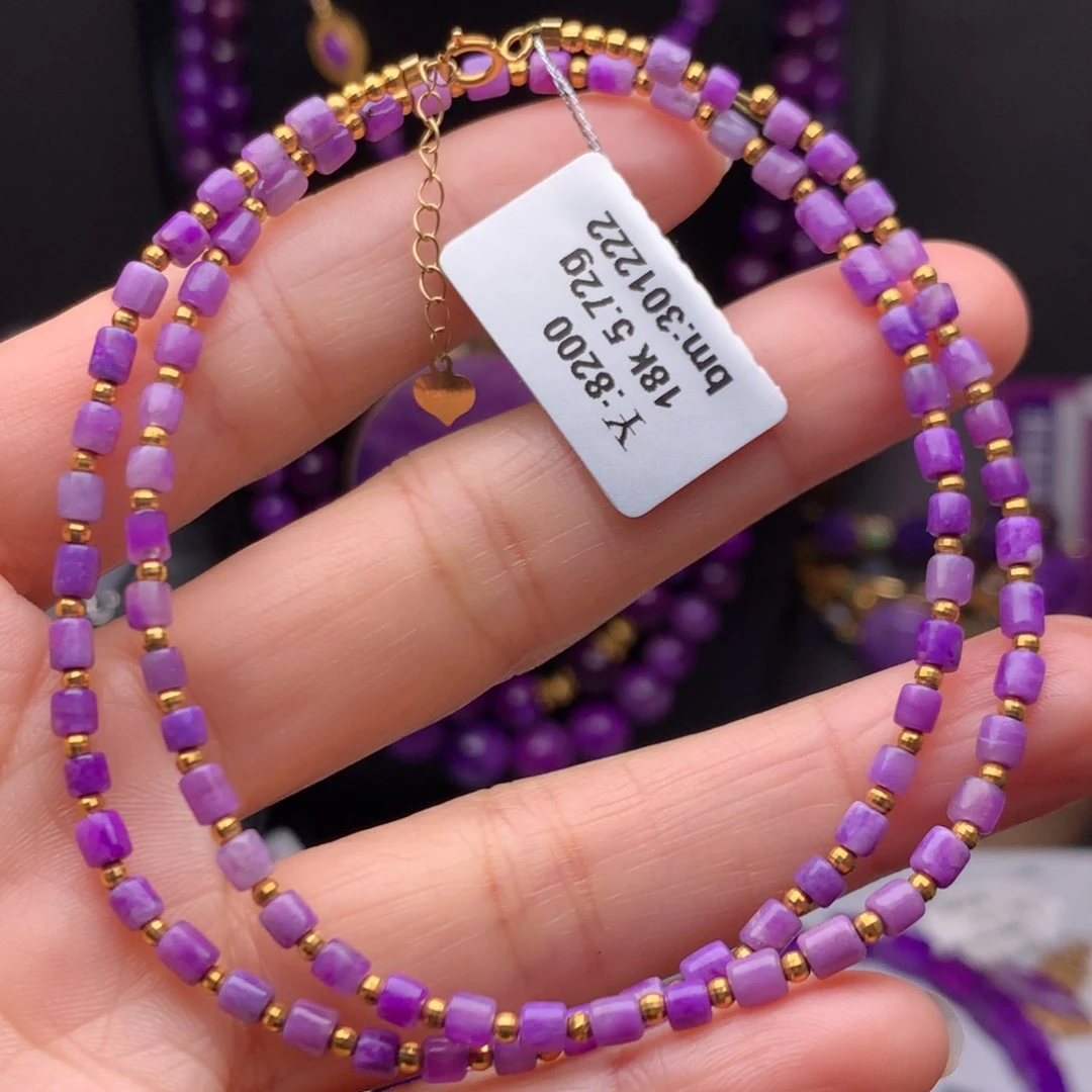 苏纪石（舒俱来）18K金镶嵌项链