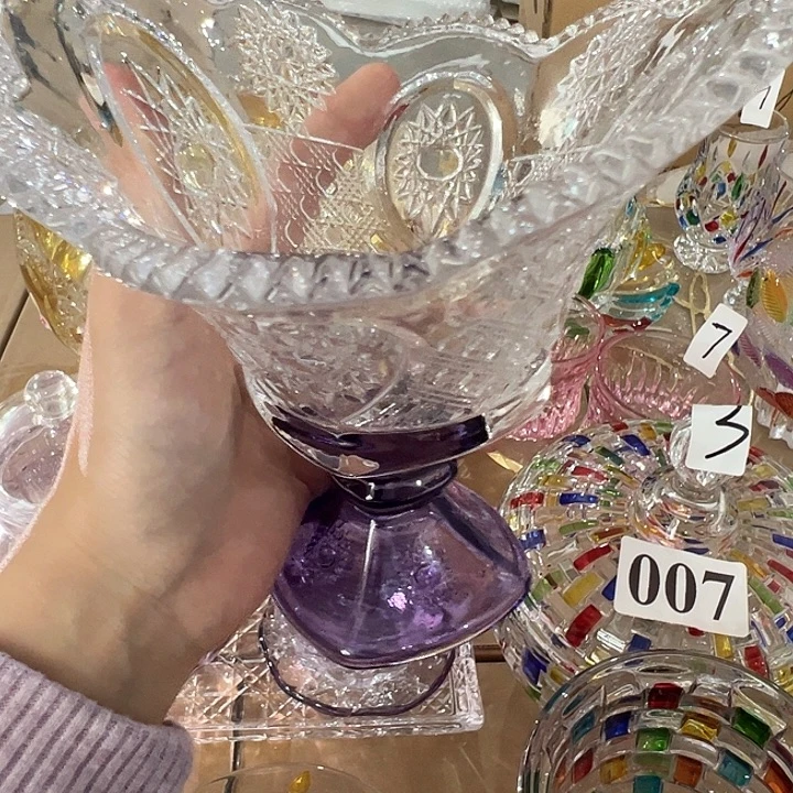 水晶玻璃外贸出口，两只