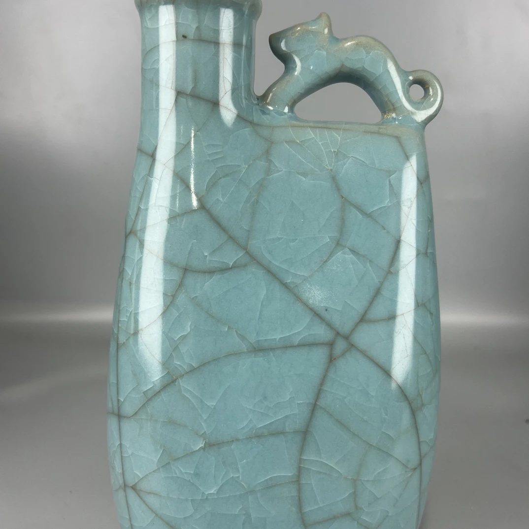 手工制作陶瓷摆件冰裂纹精美青瓷工艺品
