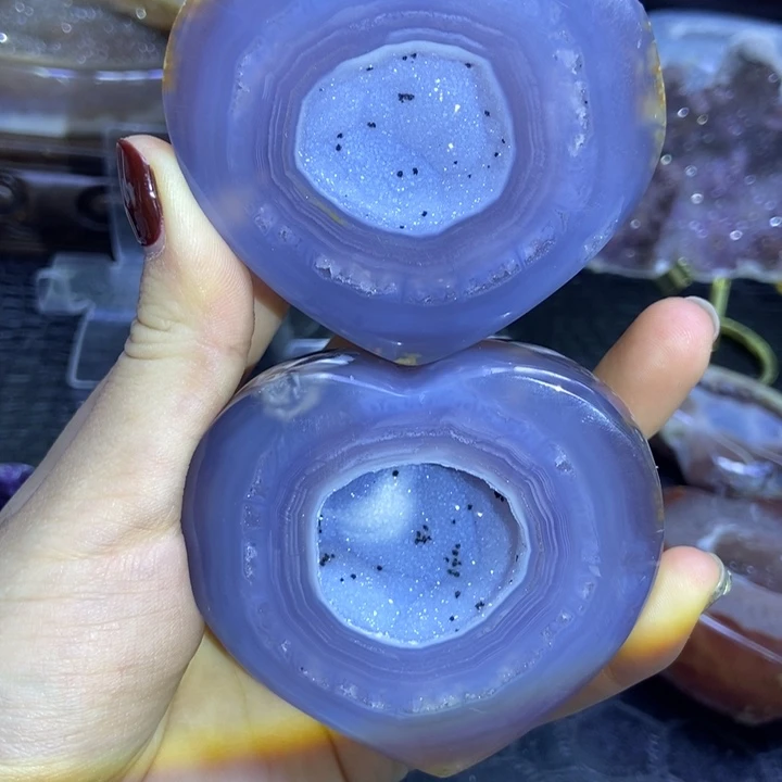 水晶珠宝半成品未镶嵌爱心聚宝盆