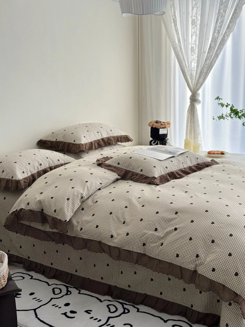 全棉床盖夏凉被纯棉法式床盖空调被可机洗夏被