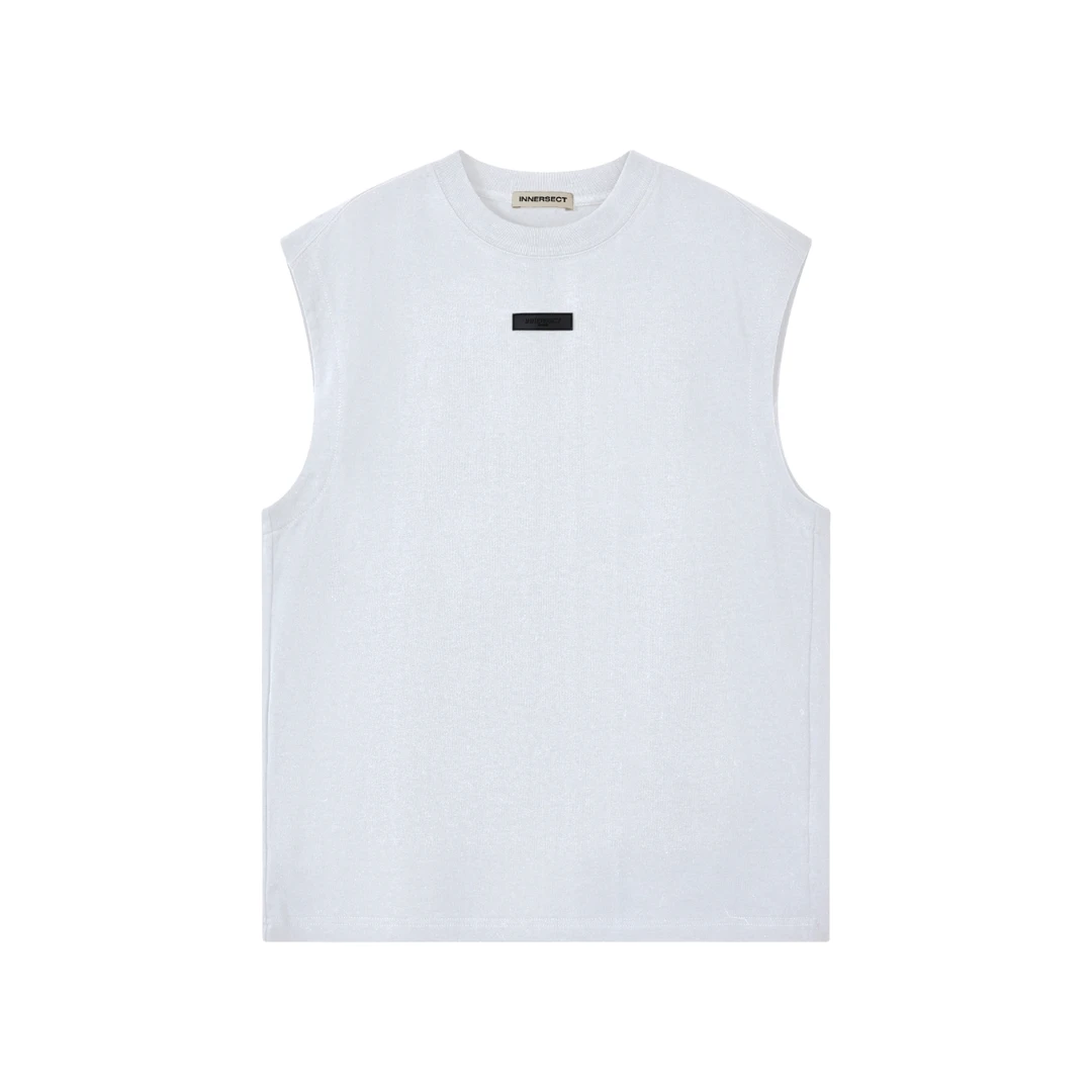 INNERSECT小LOGO重磅纯棉无袖T恤男女运动背心坎肩潮牌2025SS夏季